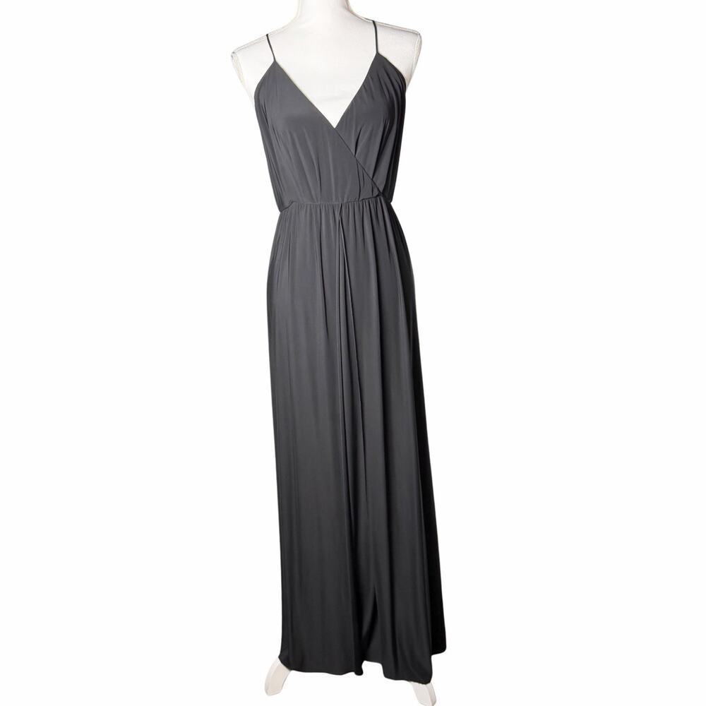 MISA Los Angeles V-Neck Black Maxi Dress Black Women’s Size XS